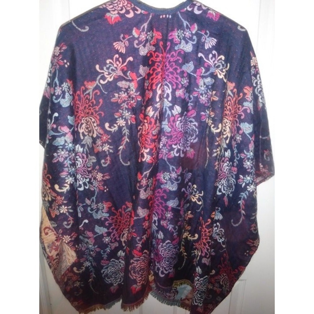 Chicos Reversible Ruana Sweater OSFA - Picture 6 of 12